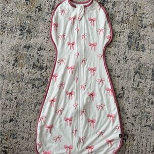 Pink Bow Swaddle Blanket